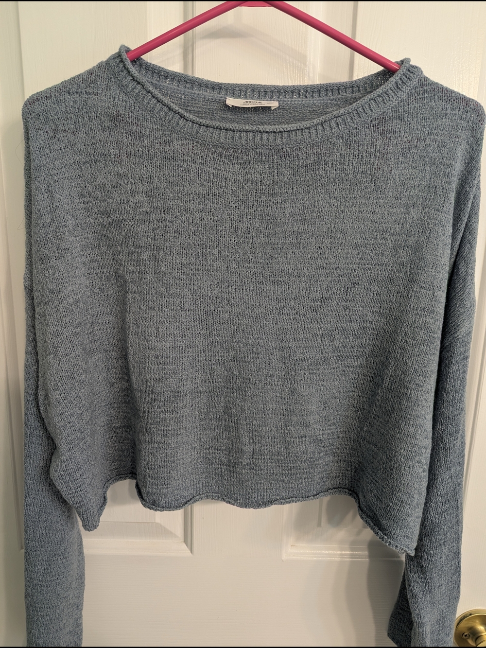 Ardene Light Blue Cropped Crewneck Sweater